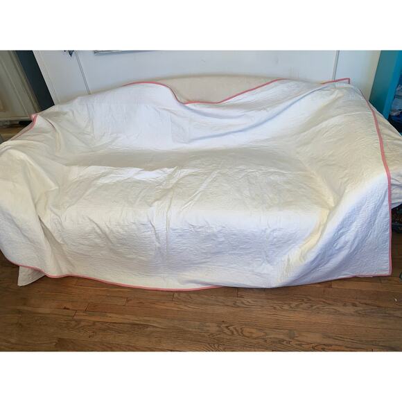 EXCEPTIONAL ANTIQUE 1930s/40s LARGE STAR PINWHEEL QUILT - Picture 6 of 9